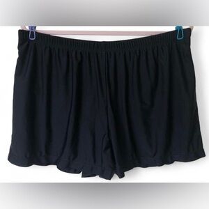 St Tropez Swimwear Shorts Women 18W Black Lightweight Nylon Stretch Beach Summer